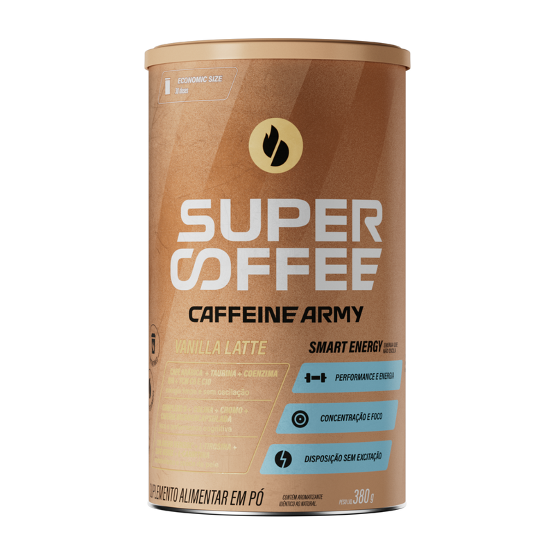 Embalagem de SuperCoffee 3.0 Caffeine Army, 380 g, Baunilha
